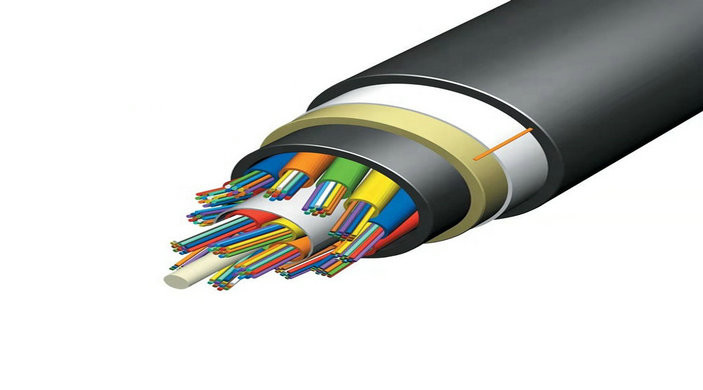 najnowsza sprawa firmy na temat Zewnętrzna samonośna antena fibra optica adss 24-rdzeniowy rozpiętość 100m adsss kabel światłowodowy