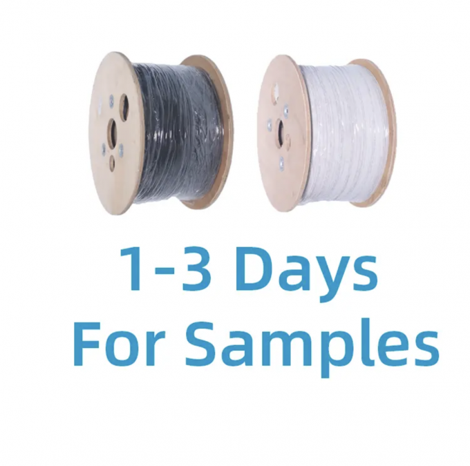 Czarny / biały drut stalowy lub włókno optyczne FRP DROP KABEL FTTH PLAT GJXH WNICZENY KABEL SKÓROWY 2