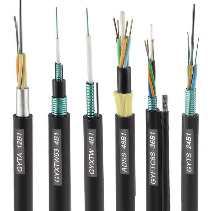 GYXTW Blinded Single Mode Fiber Optic Cable z osłoną HDPE do użytku w powietrzu i kanałach 2