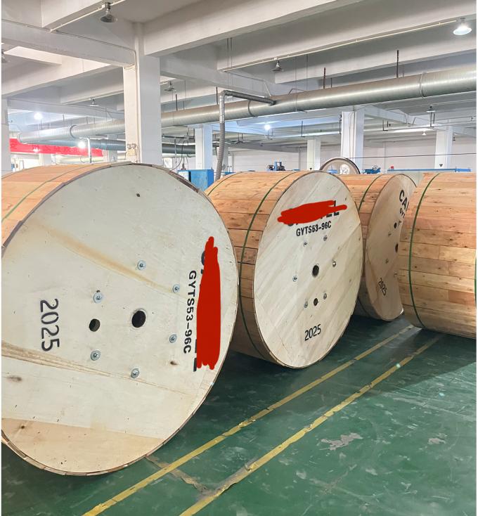 Fabryczny kabel światłowodowy GYTS53-96 rdzeni, zbrojony zewnętrzny, podwójna powłoka G652D, wysyłka tego samego dnia 10