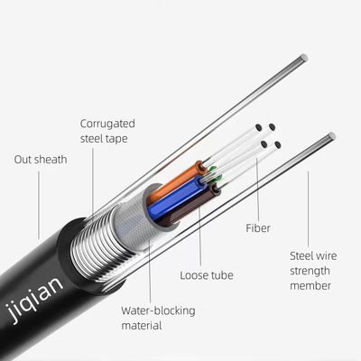 Jakość  Outdoor Aerial GYXTW Fiber Optic Cable Factory Direct 2 to 24 Core G652D Steel Armored fabryka