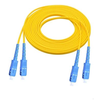 Jakość  OS2 SC to LC Duplex Single Mode 9 125 Optical Fiber Patch Cord fabryka