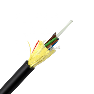 Wszystkie dielektryczne samonośne rozpiętości 100 m Kabel światłowodowy ADSS 6 12 24 48 Rdzeń na zewnątrz