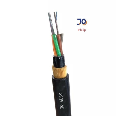 Bez metalowej pojedynczej / podwójnej kurtki Wielożyłowy kabel światłowodowy ADSS z przędzą aramidową