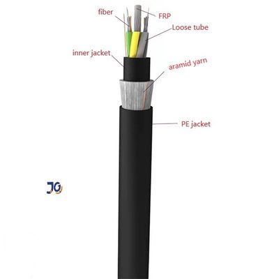 12-rdzeniowy zewnętrzny jednomodowy SM 9/125 G652D ADSS 12 kabel światłowodowy ADSS