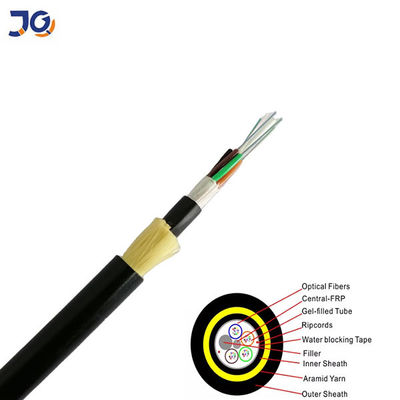 Adss Jednopodobny kabel światłowodowy powietrzny 6 8 12 24 48 Kabel rdzeniowy Adss G652D G657A1 Kable światłowodowe zewnętrzne