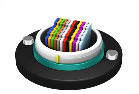 Powyżej 652D 288 rdzenia HDPE zewnętrzna kurtka taśma z włókna optycznego Kabel Wielorurkowy Kabel z optycznym włóknem na zewnątrz napełniony żelem