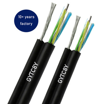 Powietrzna antena zewnętrzna GYTC8Y G652D Jednorazowa Figura 8 Samopodtrzymany 4 6 8 10 12 24 48 96 144 Kabel optyczny