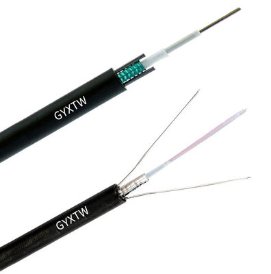 GYXTW Kabel światłowodowy z PSP Steel Tape Armor Dual Parallel Steel Wires i gel-filled Loose Tube dla komunikacji zewnętrznej