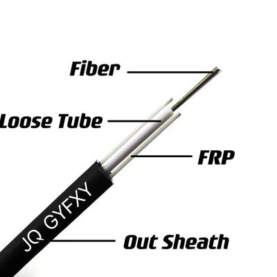 Kabel zewnętrzny z włókna optycznego GYFXY centralna luźna rurka Kabel niemetalowy niopancerzony Jednorazowy