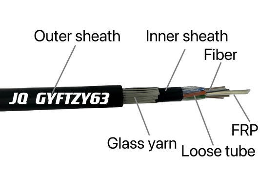 GYFTZY63 Bezpośrednio zakopany kabel światłowodowy wysokiej jakości przędzy szklanej z FRP