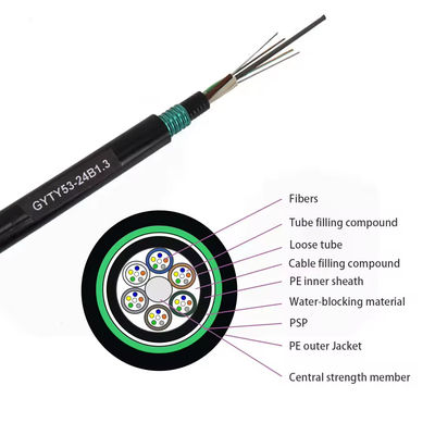 2-144 rdzeń podwójne osłony podwójnie opancerzone GYTY53 bezpośrednio zakopane pod ziemią światłowodowy kabel