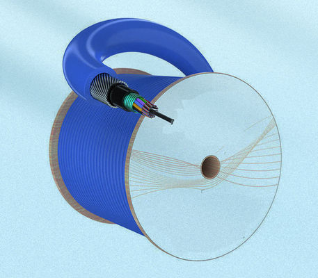 Fabryka LSZH MGTSV33 Włókno stalowe Pancerne Górnictwo Kable światłowodowe optyczne G652D Niebieskie kable optyczne do kopalni