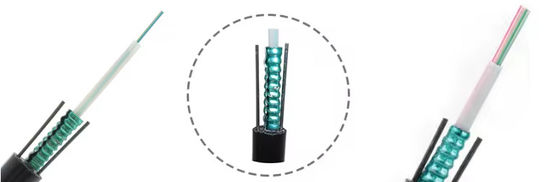 Niestandardowy GYXTW opancerzony 2 4 6 8 12 24 rdzenia kablu światłowodowego jednowarunkowego 6 mm 7 mm 8 mm z posłańcem