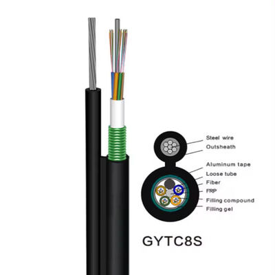 Sprzedaż hurtowa 72 rdzenia Cable Armored GYTC8S Single Mode Fiber Fig8 Fiber Optic Cable