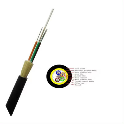 ADSS All Dielectric 48 Core Self Supporting Aerial Fiber Outdoor Cable Single Jacket Span 100m 200m