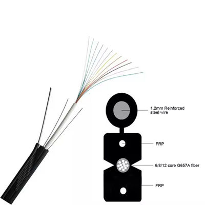 GJYXCH Włóknooptyczny Kabel 1-4 Rdzenny FTTH G652D Simplex Wewnętrzny 1km 2km
