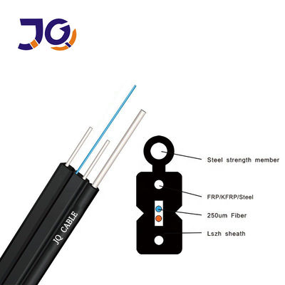 GJYXCH Zewnętrzny kabel światłowodowy FTTH, kabel abonencki z drutem stalowym, samonośny