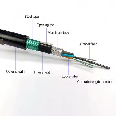 Fabryczny kabel światłowodowy GYTS53-96 rdzeni, zbrojony zewnętrzny, podwójna powłoka G652D, wysyłka tego samego dnia