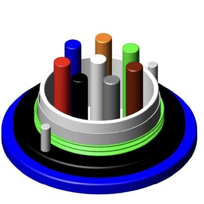 MGTSV 24 rdzenia Kabel zewnętrzny światłowodowy jednorzędny Kabel o opancerzonym przewodzie górniczym