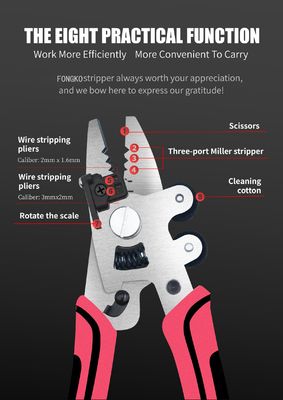 9-w-jedynka Optyczny Stripper Włókna optyczne Włókna optyczne szczypce Optyczny Kabel Stripper