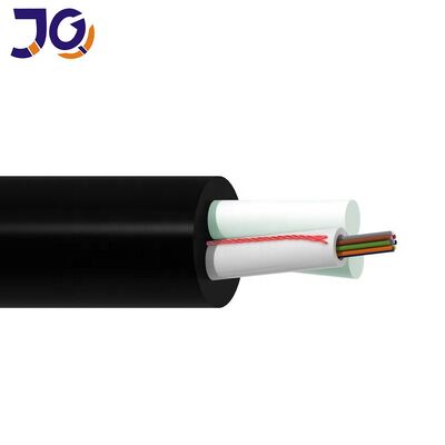 Dwa FRP Aerial 12 Core ASU 80 Drop Fiber Optic Cable GYFFY Outdoor FTTH Cable Cena fabryczna