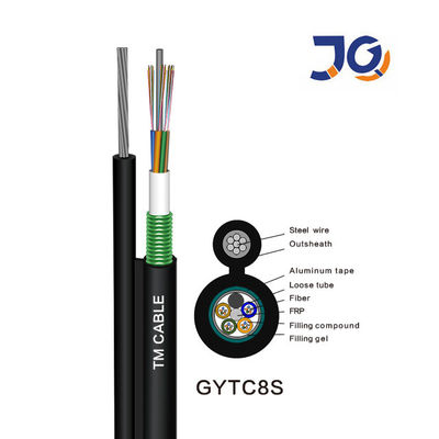 Jiqian overhead outdoor 48 rdzenia fig 8 kabel światłowodowy samodzielnie podtrzymujący się opancerzony fig 8 kabel światłowodowy GYTC8S