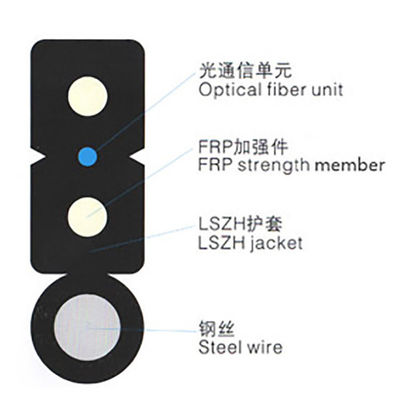 Zewnętrzny kabel samonośny Gjyxfch G657 G652D Fiber Ftth Drop