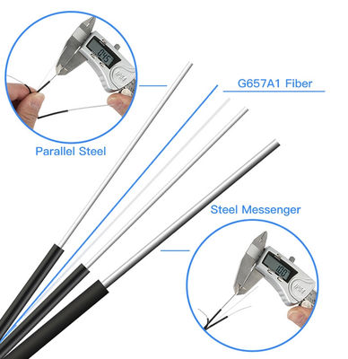 Czarny kabel upuszczający Gjyxfch 2F G657A1 Włókna wytrzymałość FRP