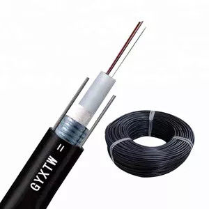 Kabel światłowodowy napowietrzny GYXTW 24 włókna, z drutami stalowymi nośnymi, powłoka HDPE