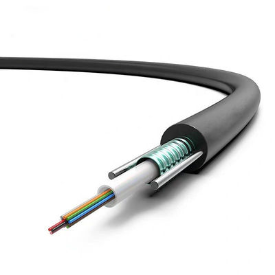 Czarny kabel światłowodowy GYXTW 12 rdzeni G652