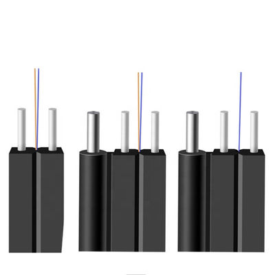 4 rdzenia G657A1 Jednopodobny kabel FTTH wewnętrzny Flat Aerial Fiber Optic Cable