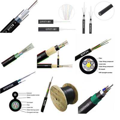 12 rdzeni GYTC8S Fibre Rysunek 8 Kabel napowietrzny Zastosowanie Stal opancerzona