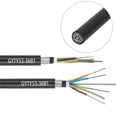 GYTA53 Kabel światłowodowy 48 96 rdzenia podwójny aluminiowy ciężki opancerzony jednorzędny kabel bezpośrednio pochowywany na zewnątrz