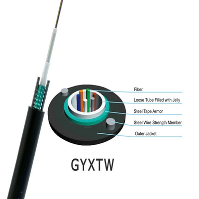 Zewnętrzny kabel światłowodowy 1310nm 4 6 8 12 rdzeni GYXTW
